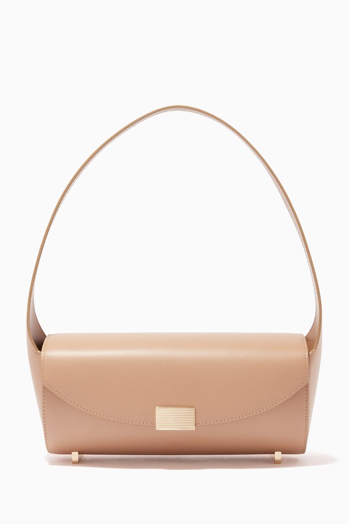 Lipstick Bag in Leather, Neutral