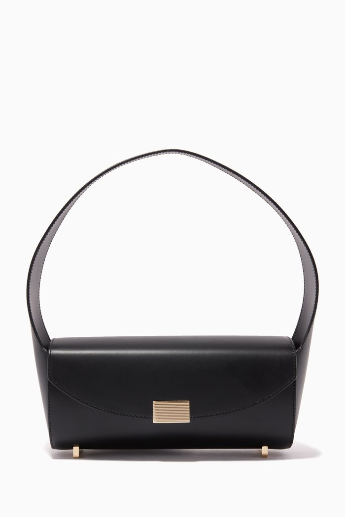 Lipstick Bag in Leather, Black