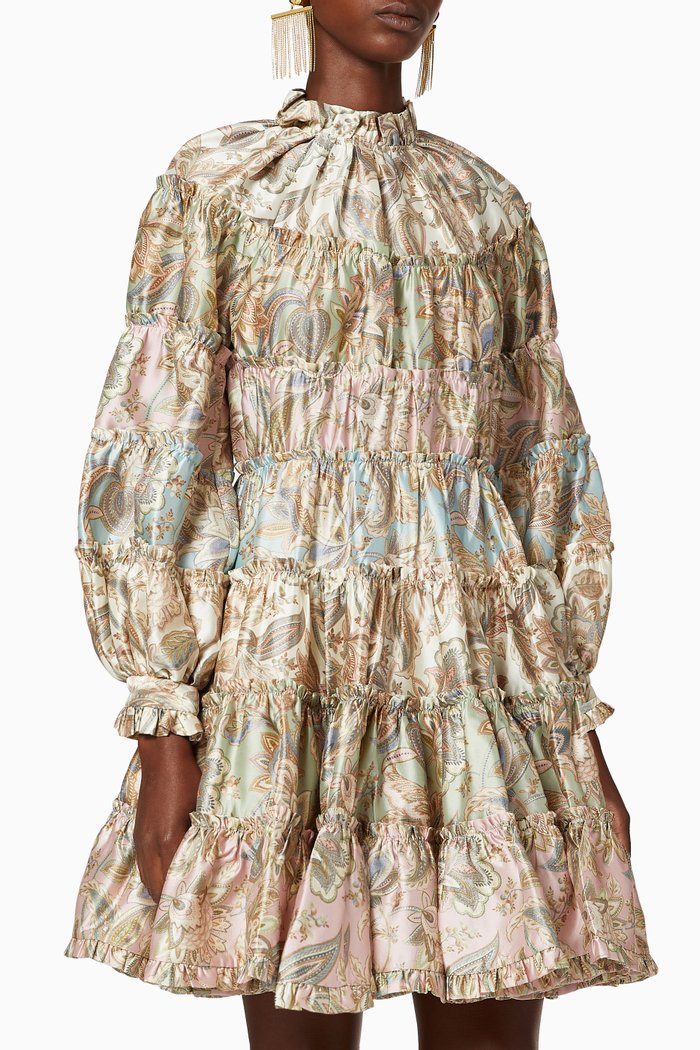 

Ladybeetle Spliced Mini Dress, Multicolour
