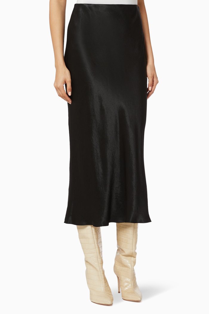 

Satin Slip Skirt, Black