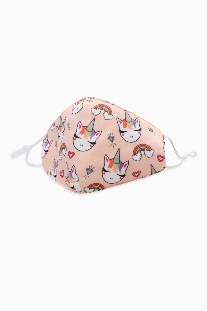 

Unicorn Printed Face Mask, Pink
