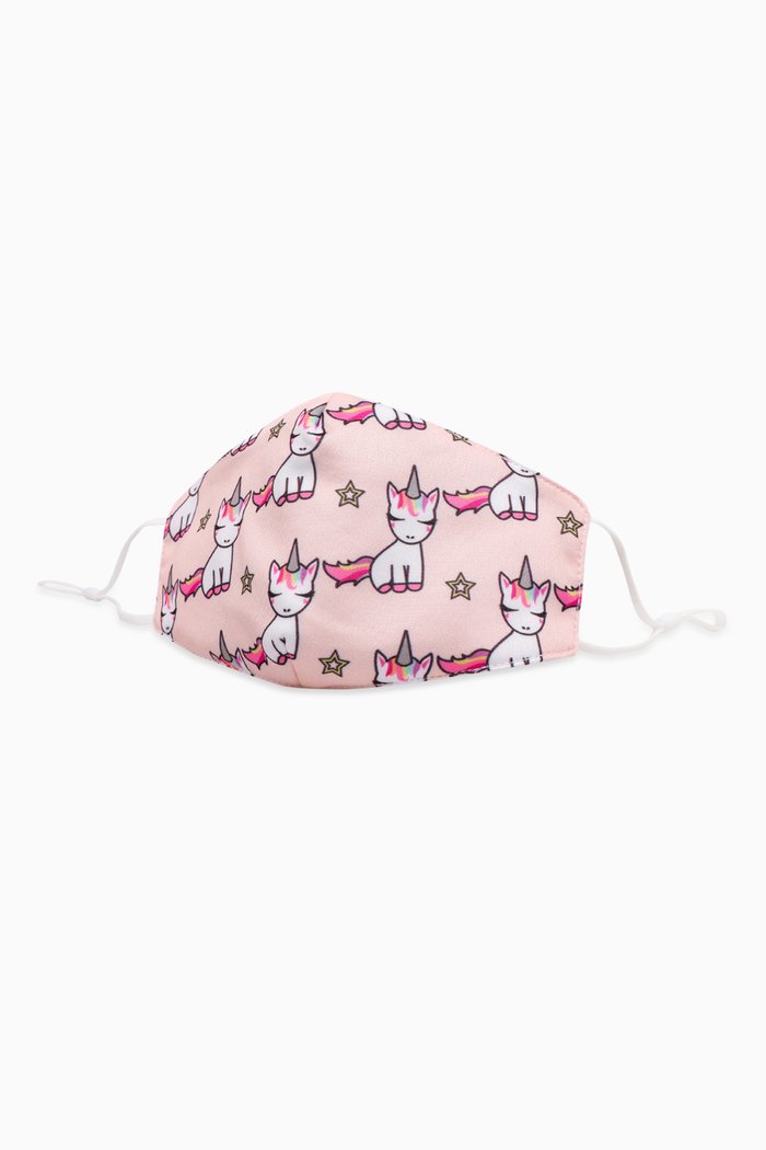 

Lil Miss Gwen Unicorn Printed Face Mask, Pink
