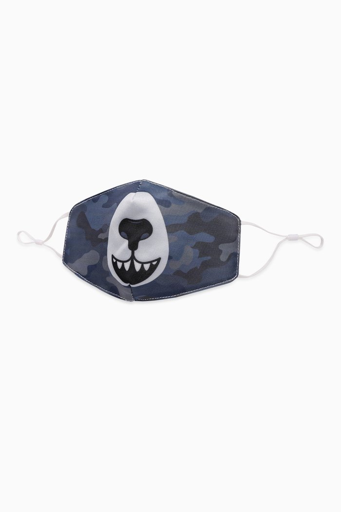 

Grizzly Camo Printed Face Mask, Grey