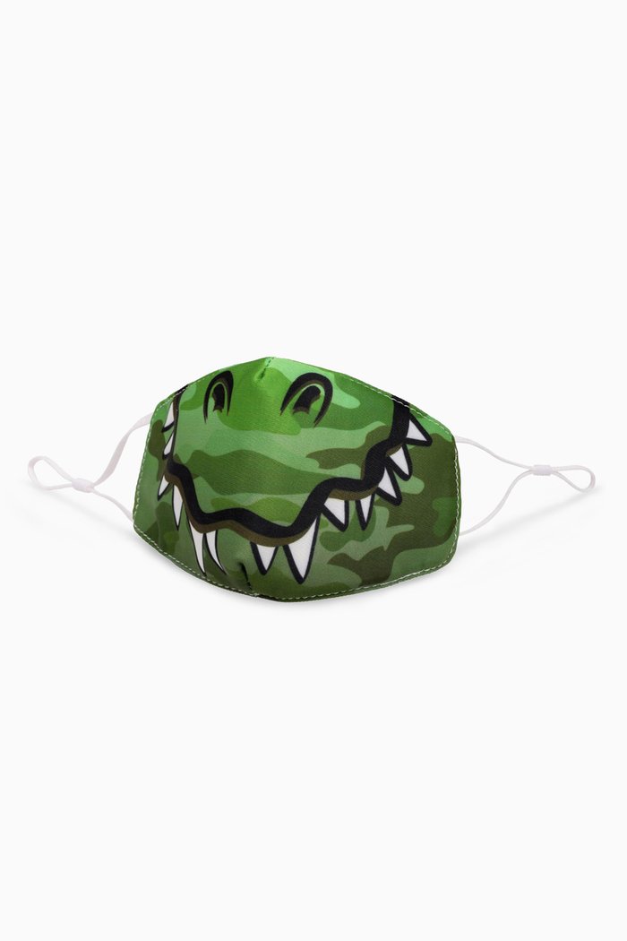 

Scary Face Printed Face Mask, Green