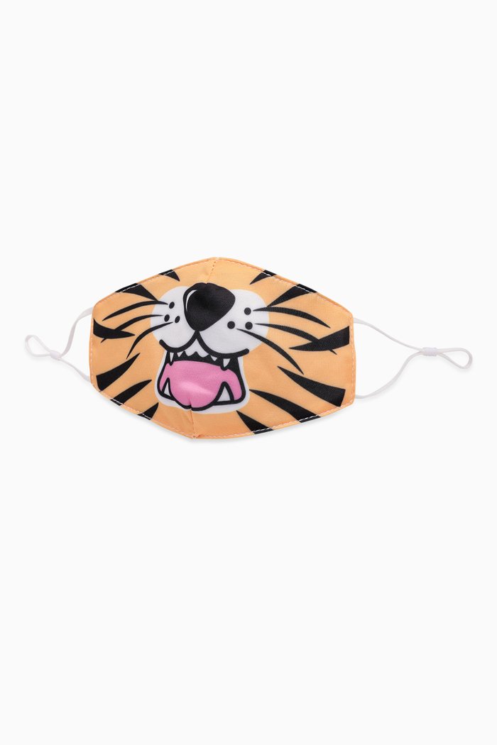 

Tiger Printed Face Mask, Orange
