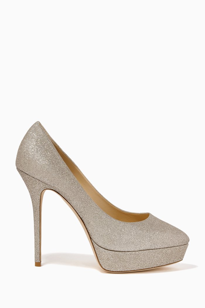 

Jenara 125 Platform Pumps in Dusty Glitter, Silver