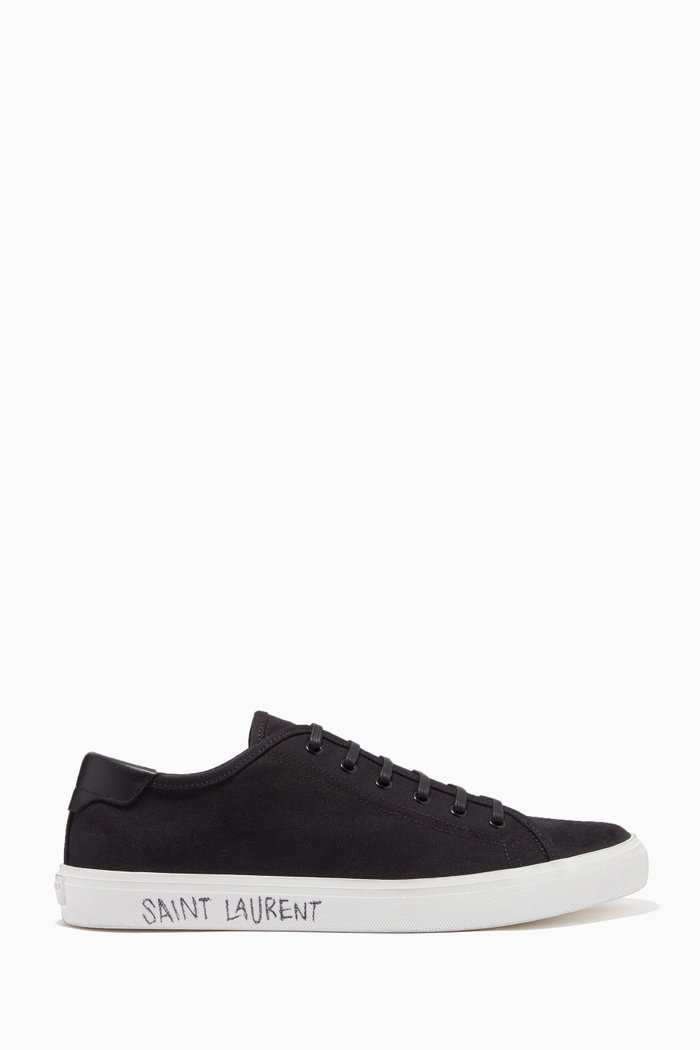

Malibu Sneakers in Canvas & Leather, Black