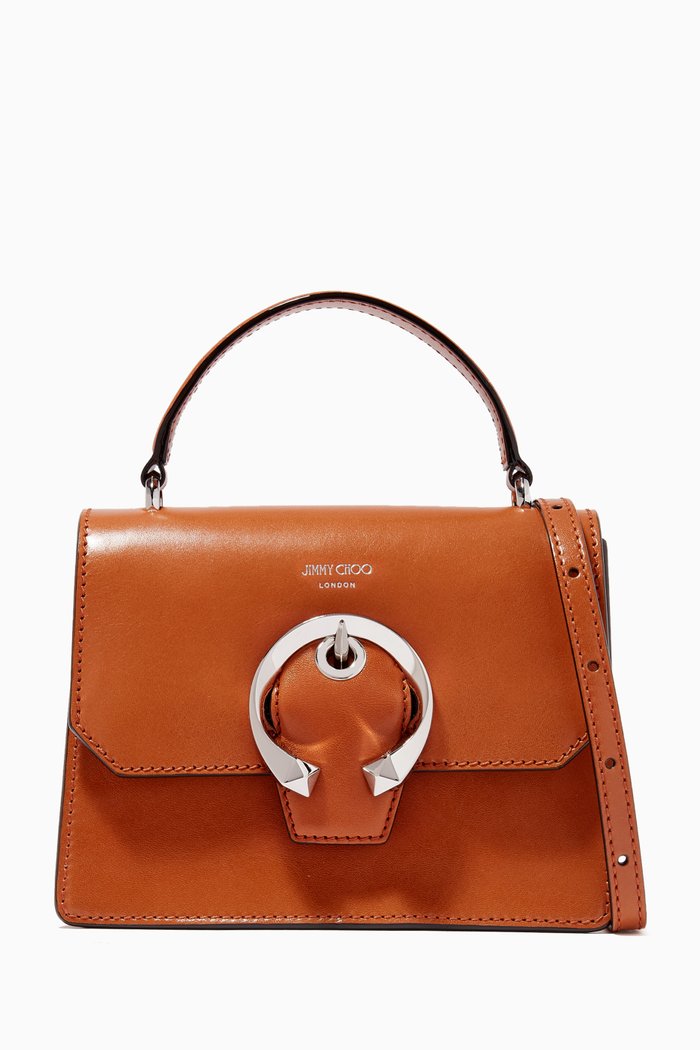 

Madeline Satchel/S in Calf Leather, Brown