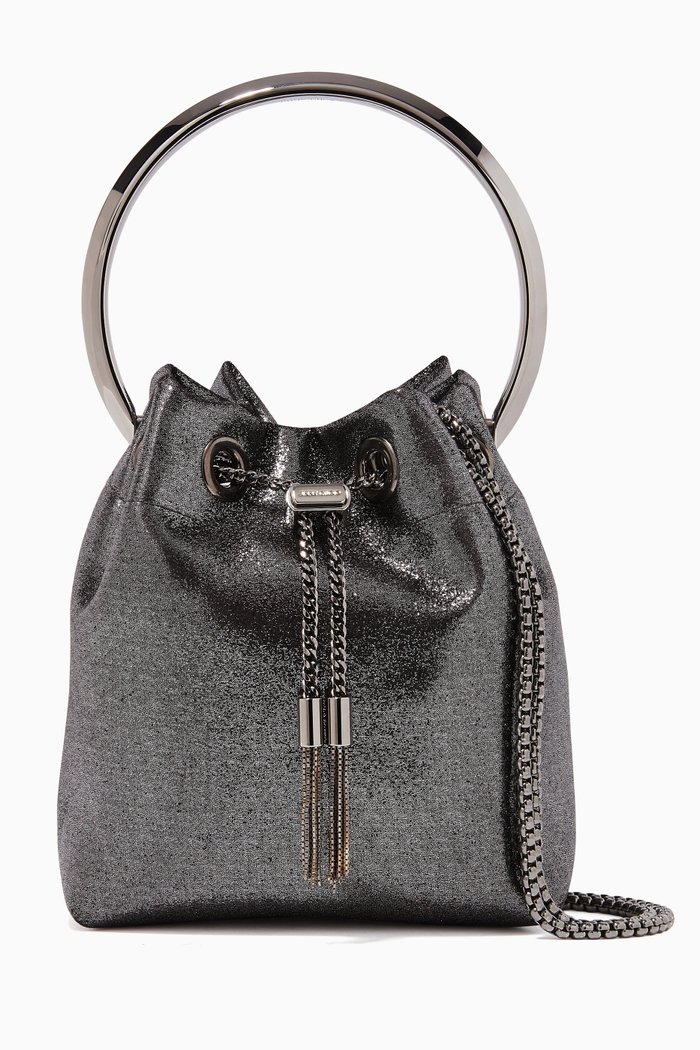 

Bon Bon Bag in Metallic Fabric, Silver