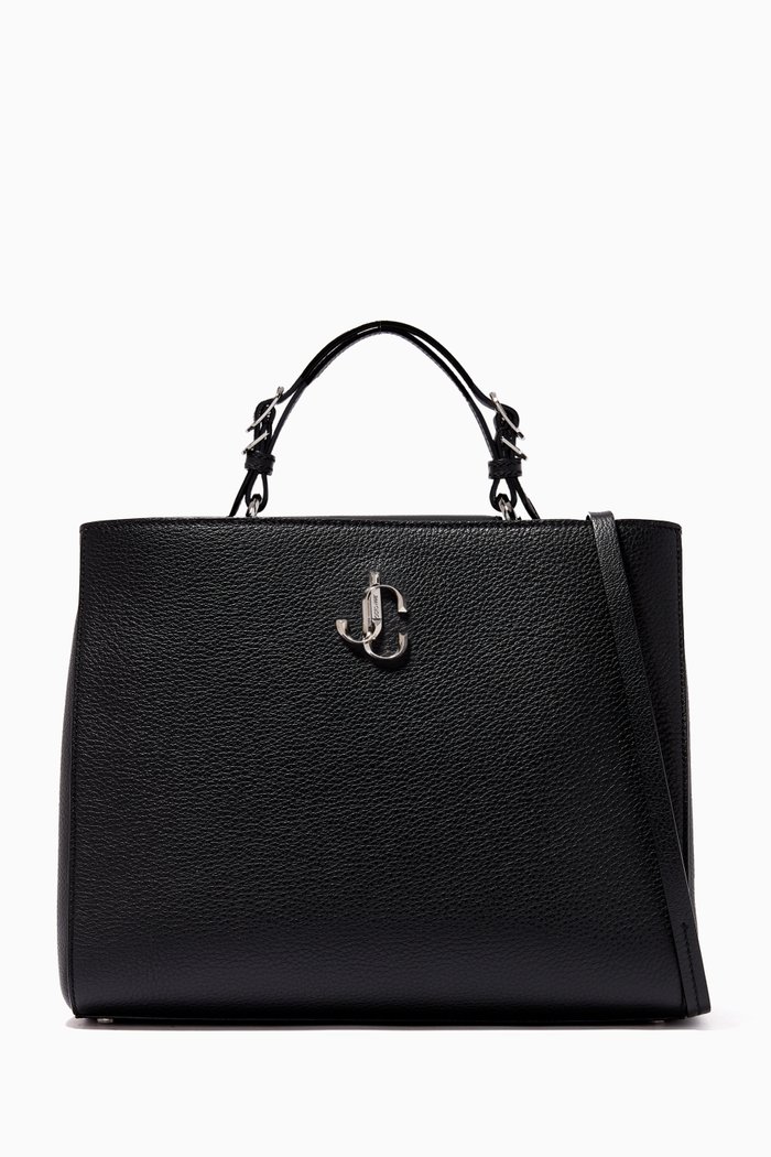 

Varenne Top Handle L Bag in City Grainy Calf Leather, Black