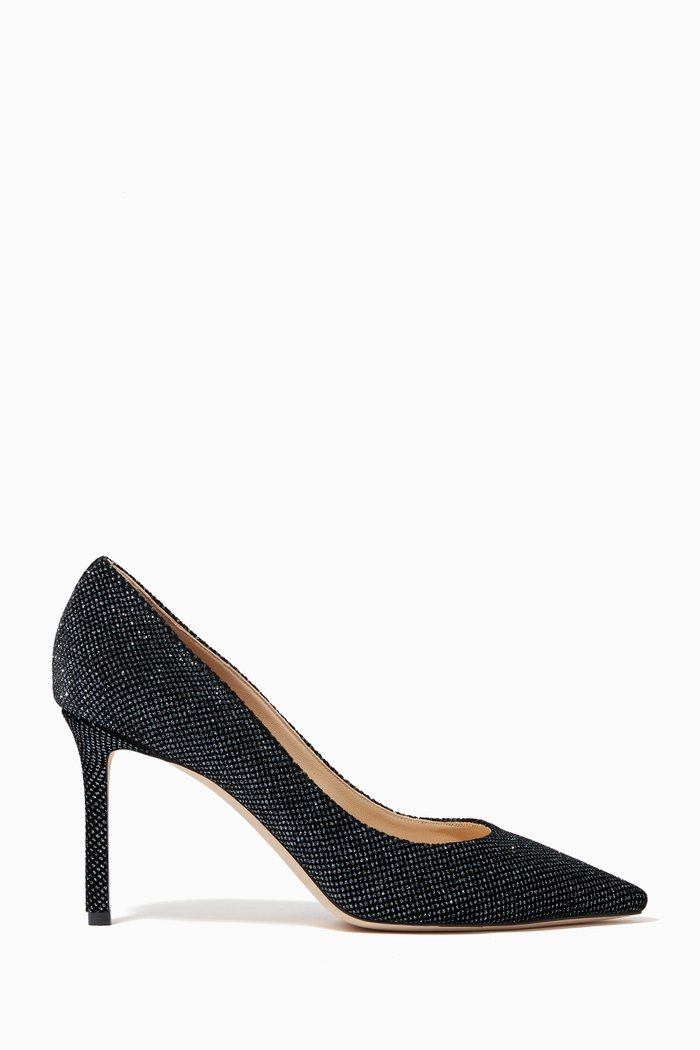

Romy 85 Embellished Velvet Pumps, Black