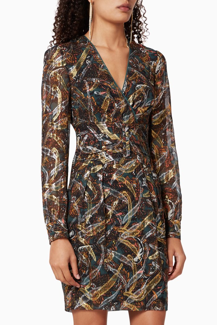 Enrico Silk Dress, Green