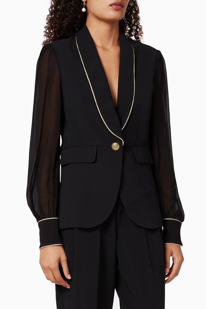 Nestore Crepe Blazer, Black