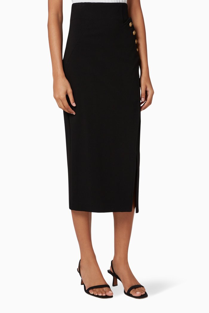 

Goffredo Midi Sheath Skirt, Black