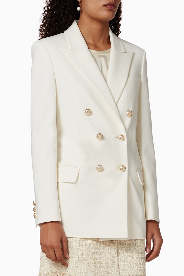 

Chinotto Double Breasted Jacket, White