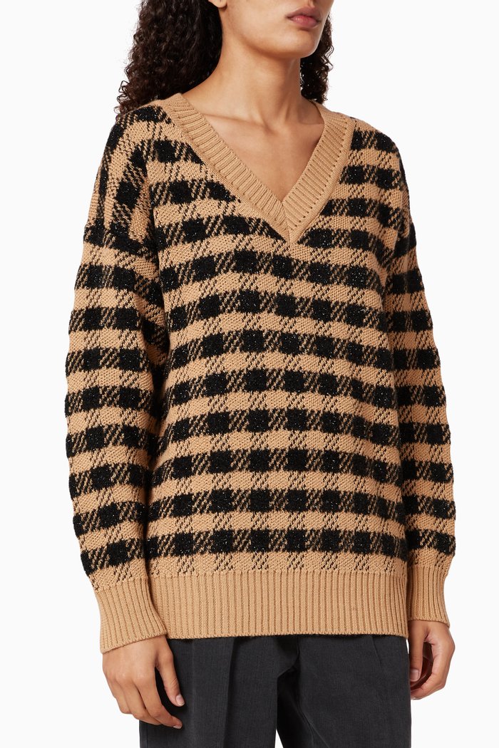 

Belize Checkered Sweater, Black