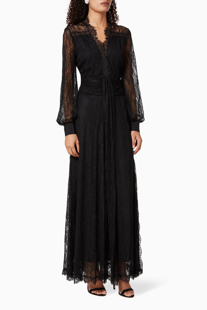 

Sposare Lace Maxi Dress, Black