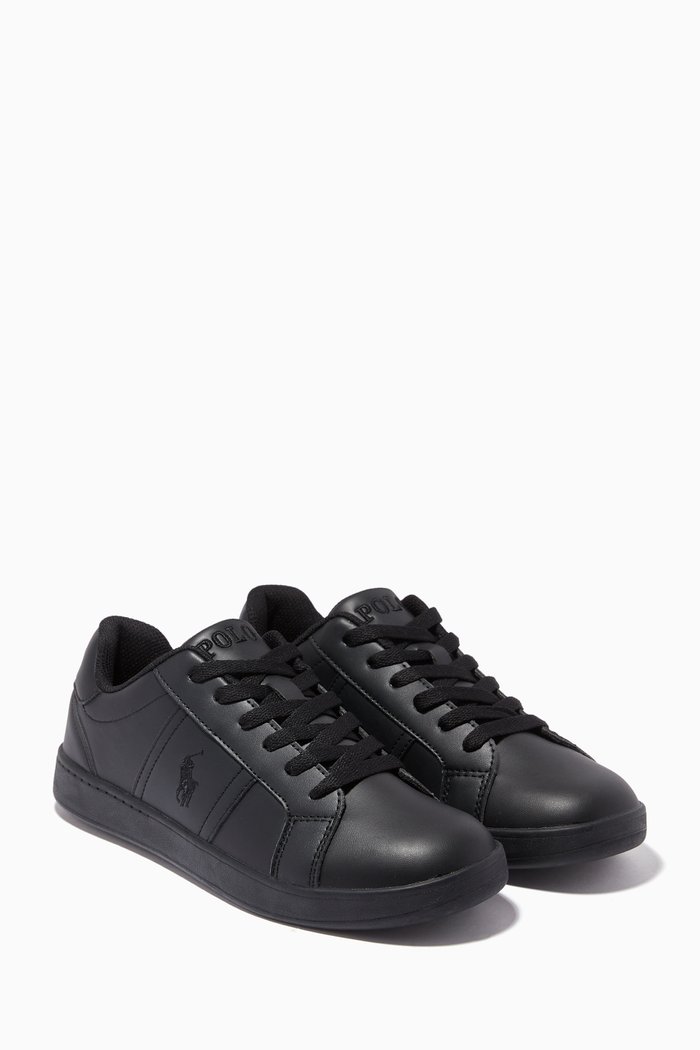 

Oaklynn Lace-Up Sneakers in Leather, Black