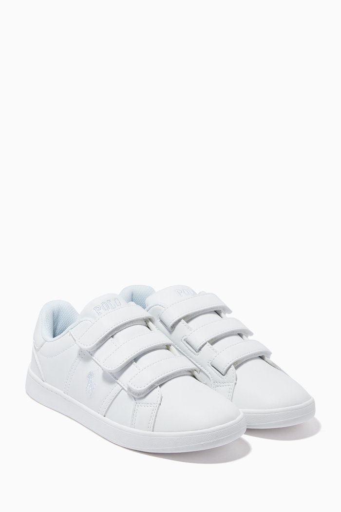 

Oaklynn Velcro Sneakers in Leather, White