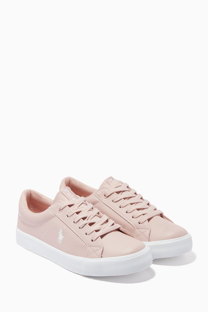 Evanston Lace-Up Sneakers in Canvas, Pink