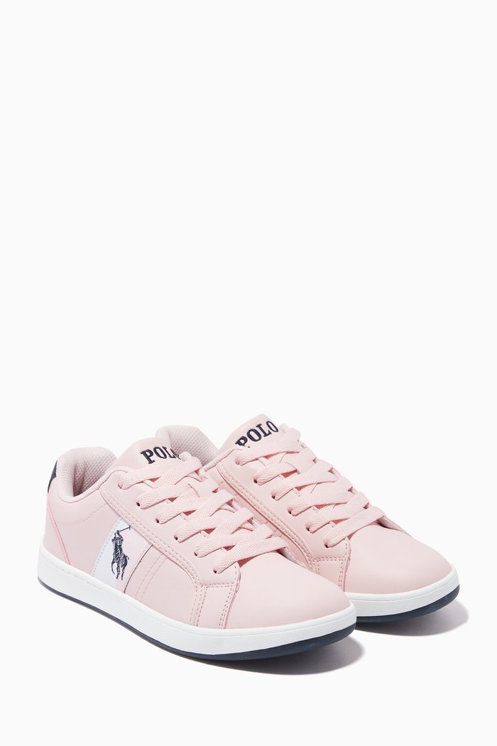 

Ormond Lace-Up Sneakers in Leather, Pink