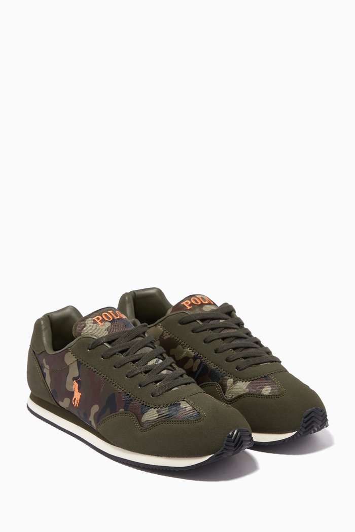 Creston Lace-Up Sneakers in Canvas, Green