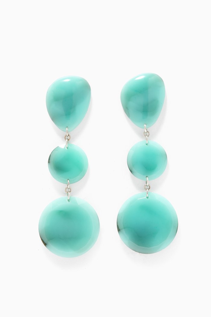 

Dangling Stone Earrings, Blue