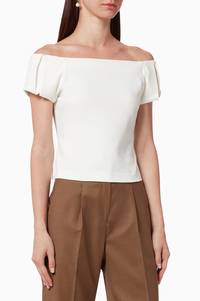 

Dorento Jersey Bardot Top, White