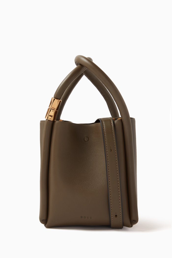 Lotus 12 Bag in Calfskin Leather, Green