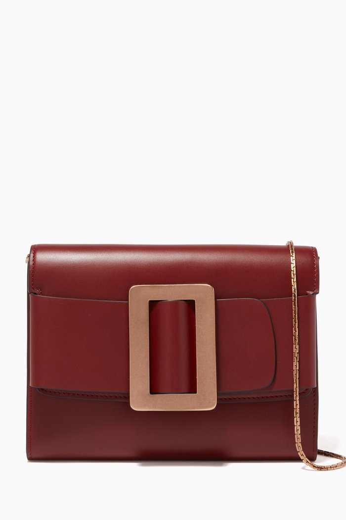 

Buckle Travel Case in Calf Leather, Brown
