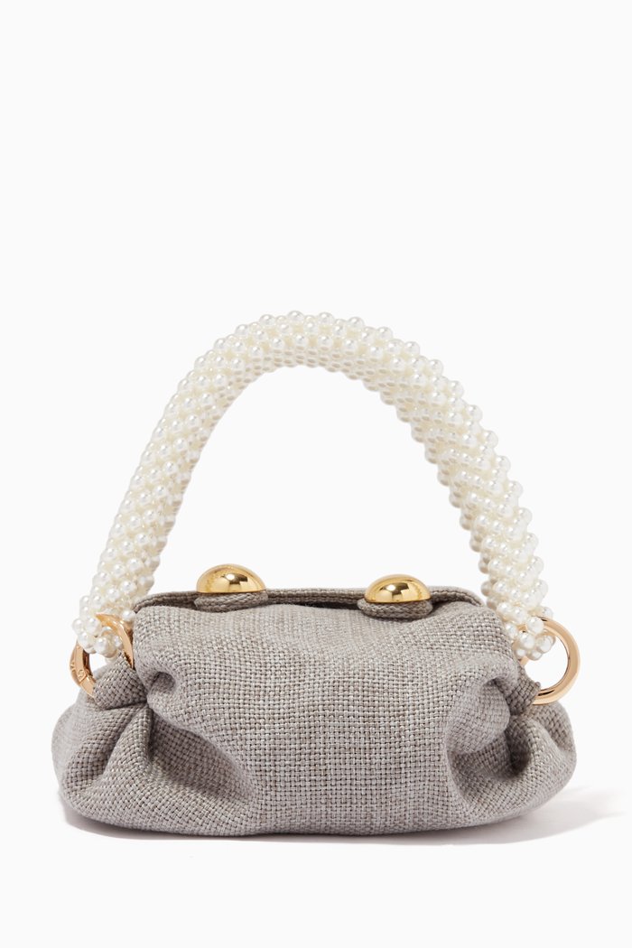 

XS Nino Tote Bag in Satin, Grey
