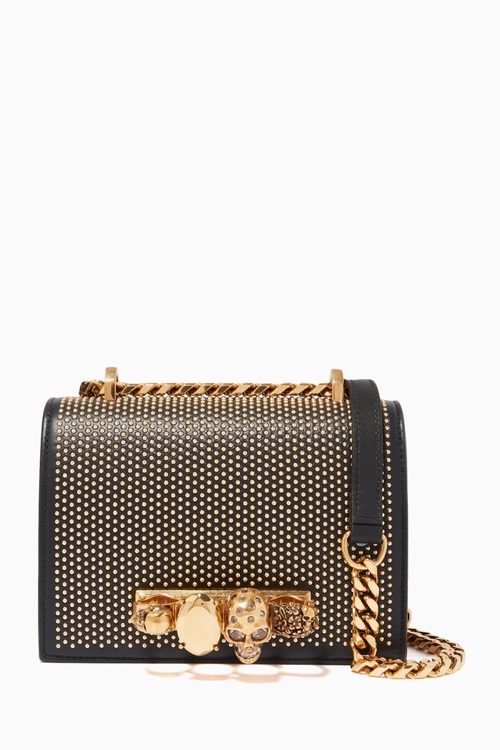

Small Jewelled Satchel in Nappa, Black