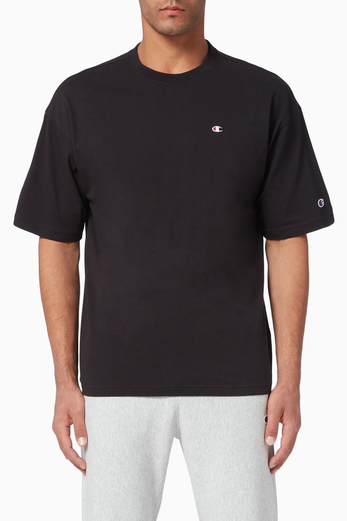 Oversized Logo T-Shirt, Black