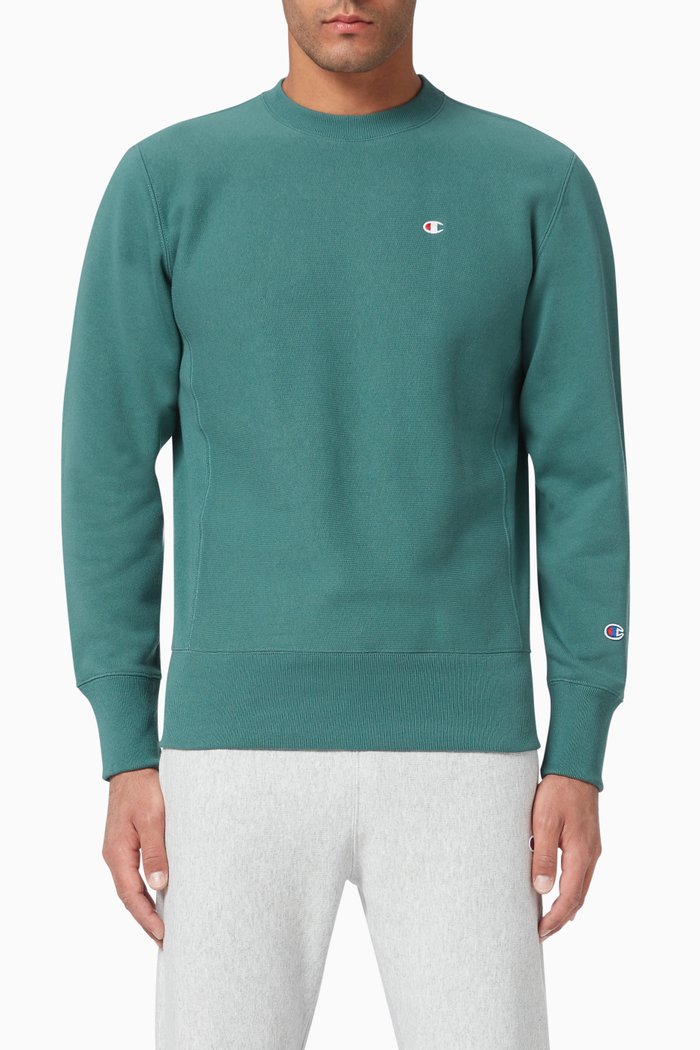 Logo Cotton Sweatshirt, Green