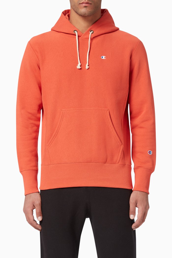 

Reverse Weave Logo Hoodie, Red