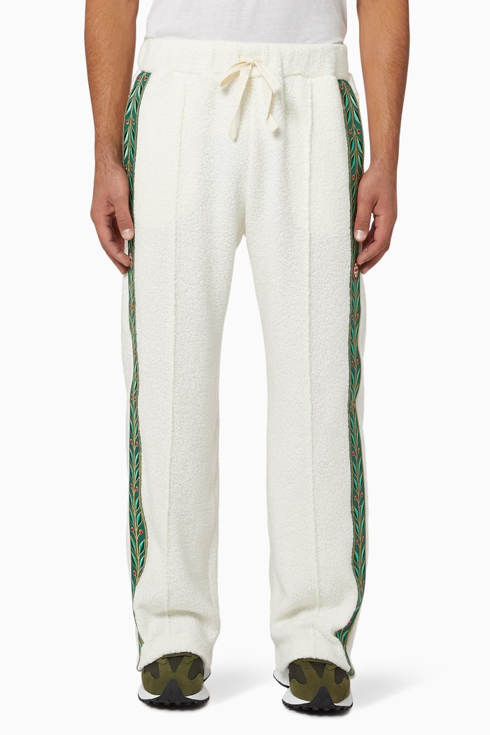 

Laurel Cashmere Terrycloth Pants, White