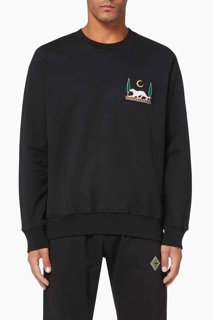 

La Lune Cotton Sweatshirt, Black
