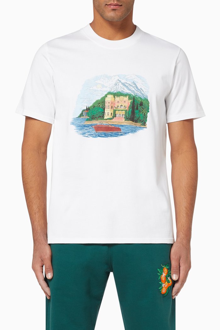 

Lake View Cotton T-Shirt, White