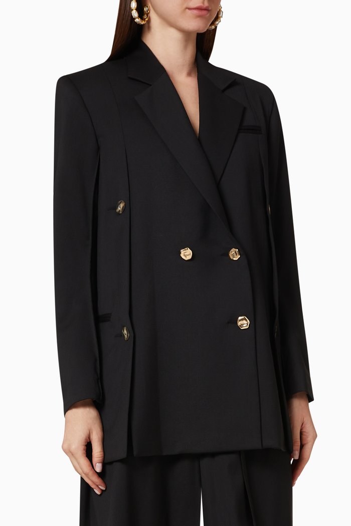 Beatrice Wool Blazer, Black