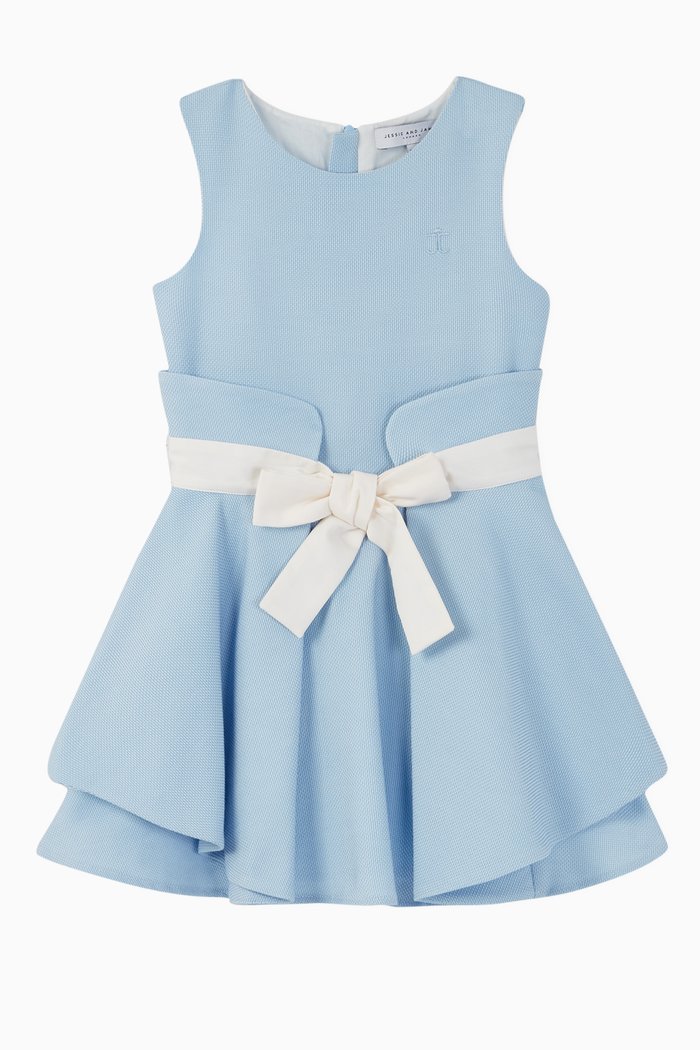 

Wavy Jacquard Dress, Blue
