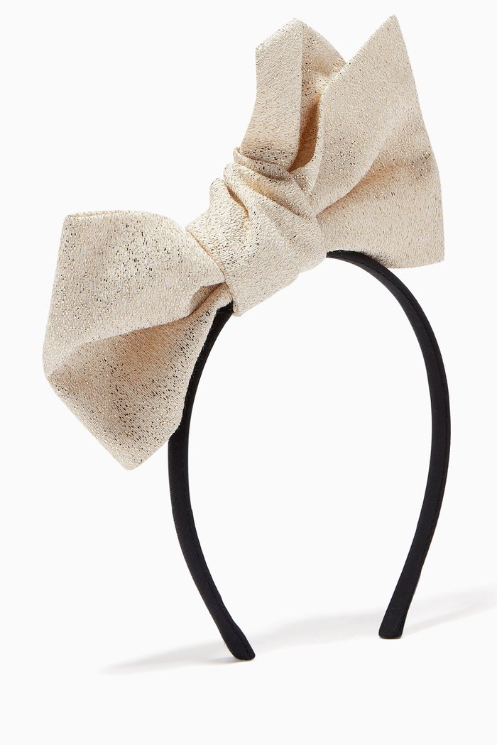 

Origami Polka Dot Bow Headband, Gold