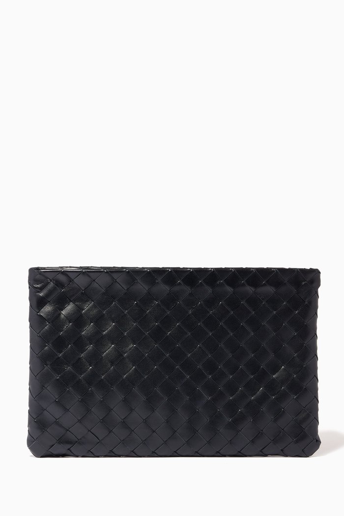 

Pouch in Intrecciato Nappa, Black