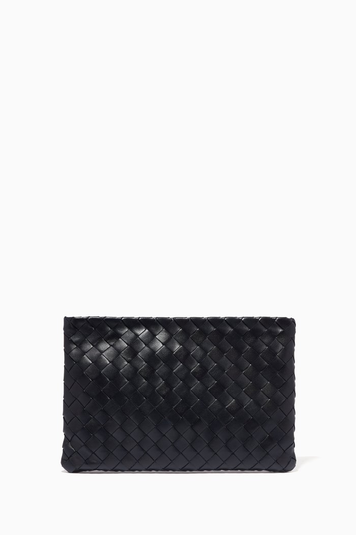 Pouch in Intrecciato Nappa, Blue
