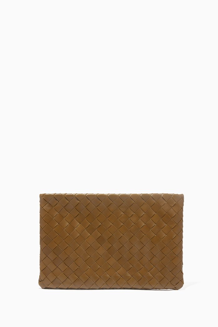 

Pouch in Intrecciato Nappa, Brown