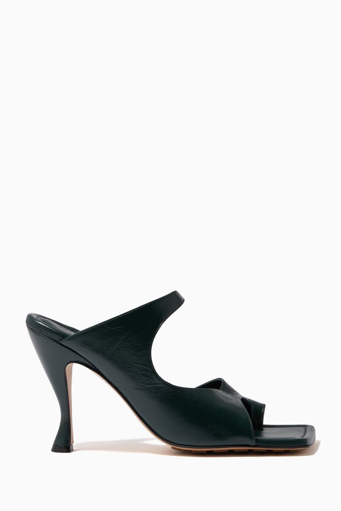 

Mule Sandals in Glossy Nappa, Green