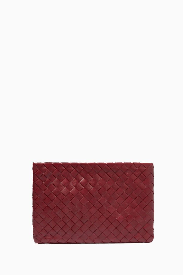 

Pouch in Intrecciato Nappa, Burgundy