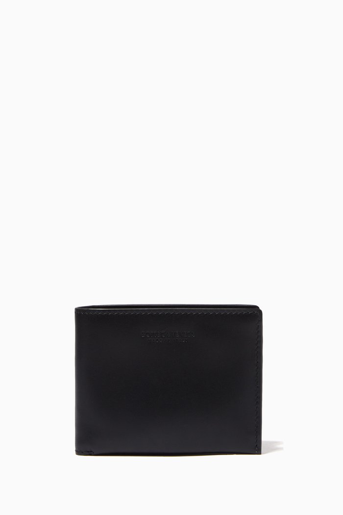 

Bi-fold Wallet in French Calf, Black