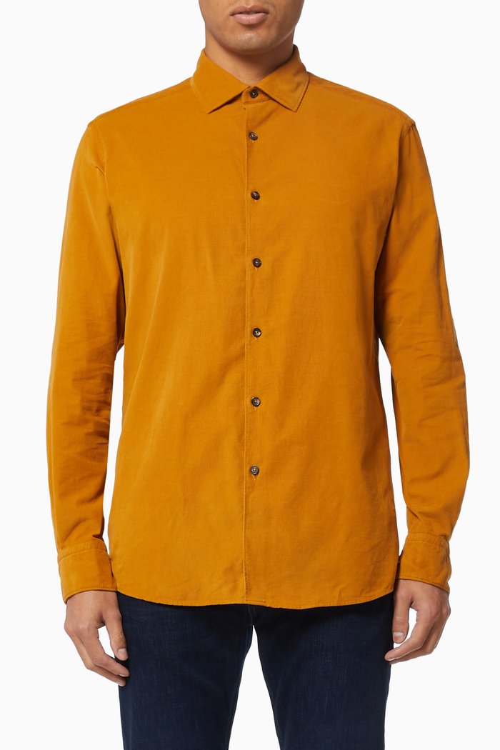 

Cotton Corduroy Shirt, Yellow
