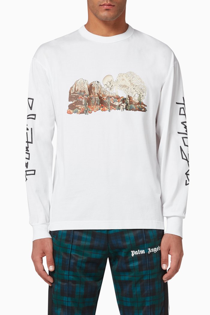 

Desert Skull Cotton T-Shirt, White