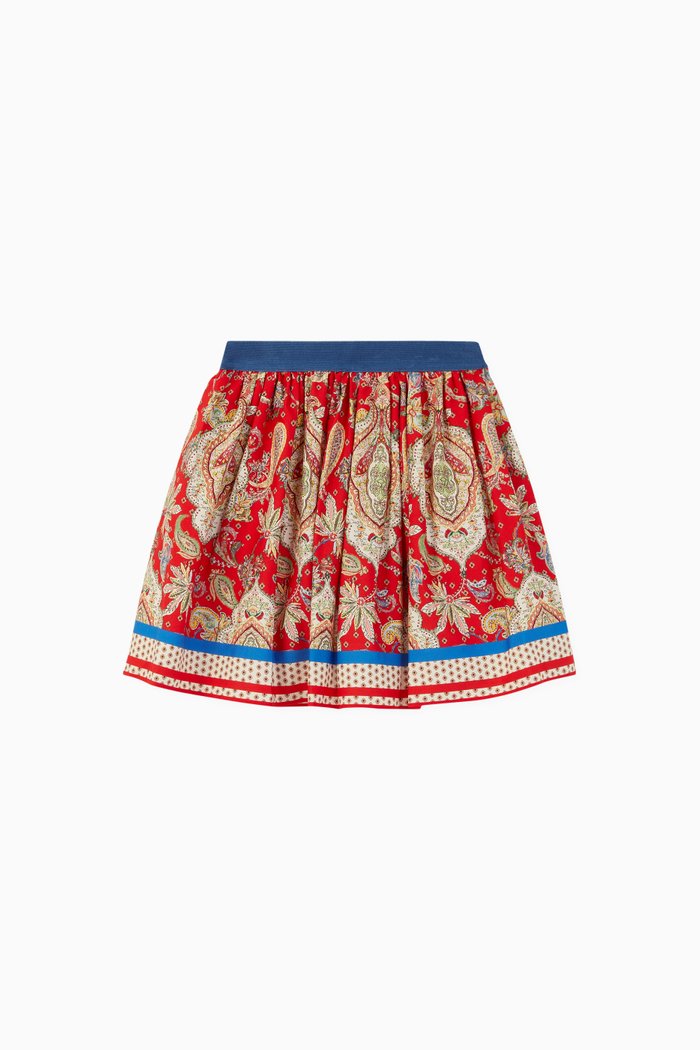 

Camil Cotton Skirt, Red